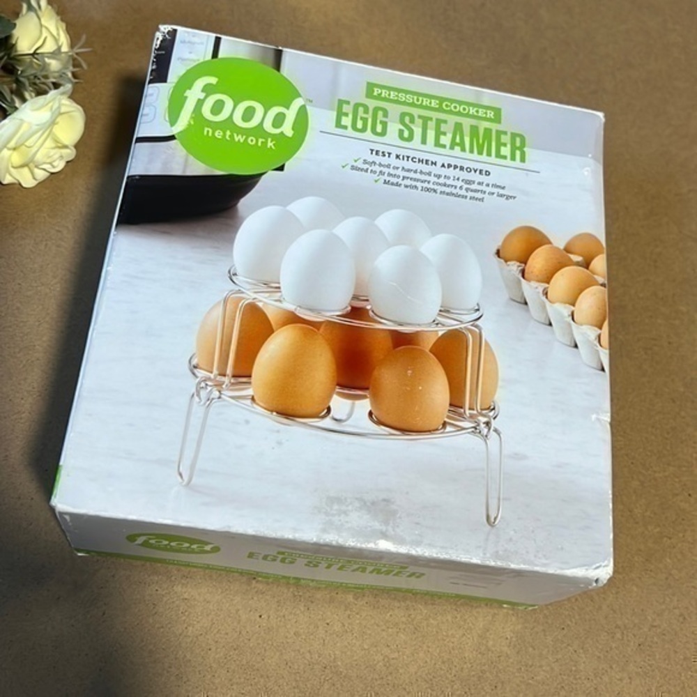 New Instant Pot Egg Rack Steamer Holds 14 Metal Stacking Fits 6 & 8 QT - (HD8)